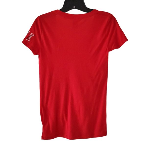 Victorias Secret Pink San Francisco 49ers Bling V-Neck T-Shirt | NWOT | XS | Red - Picture 5 of 10